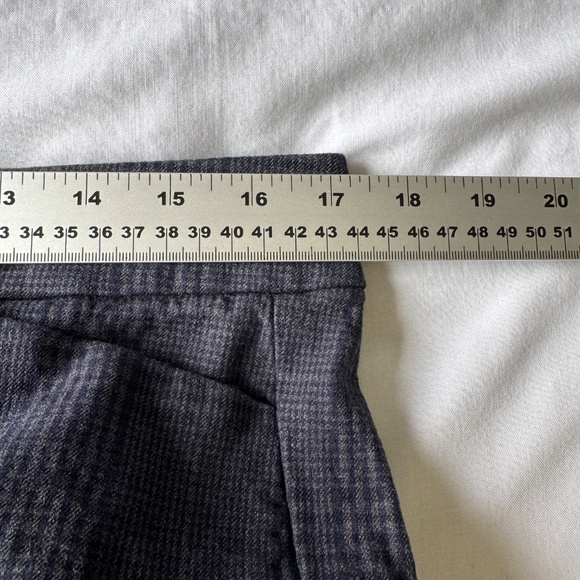 Old Navy Pixie High Rise Plaid Ankle Pants Blue Size 14 Stretchy Preppy Office - Picture 9 of 13